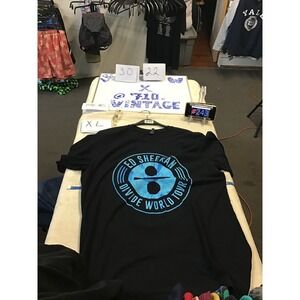 Ed Sheeran Divide World Tour T-Shirt Mens XL Black Blue Graphic Concert Tee 2017
